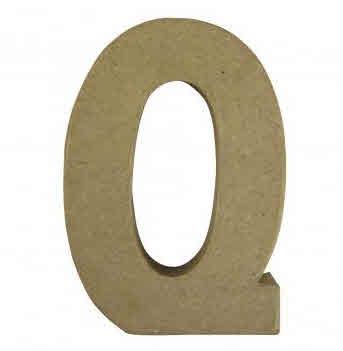Lettera cartapesta "Q" FSC Recycled 100%15x10,5x3cm