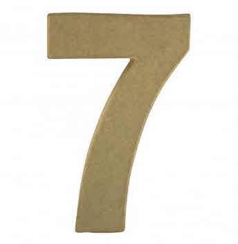 Numero cartapesta "7" FSC Recycled 100%15x9,4x3cm