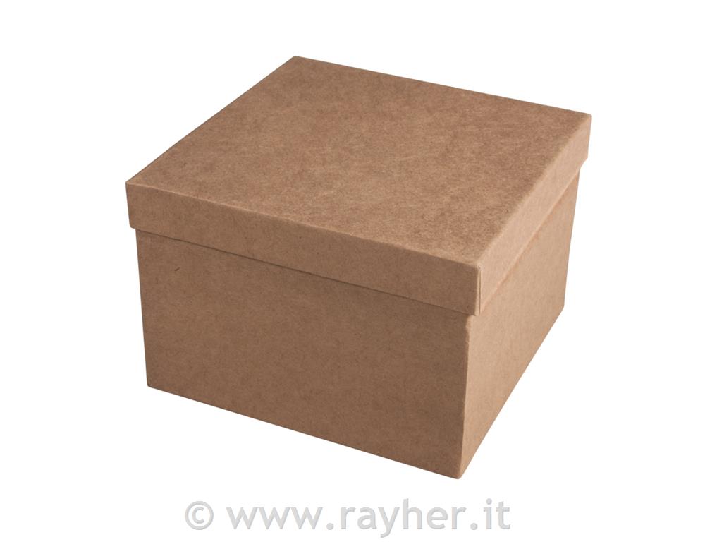 Scatola cartap. FSC Recycled100%15,5x15,5x10,5cm, quadrato