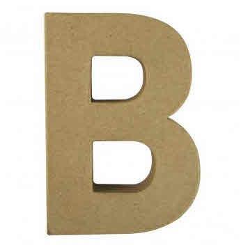Lettera cartapesta "B"15x10,5x3cm