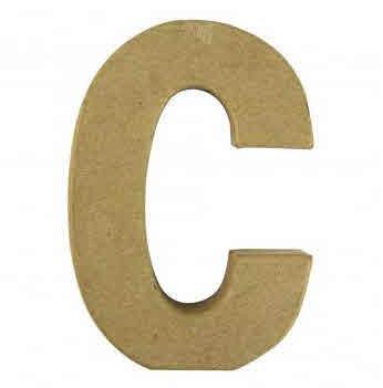 Papier-mâché letter "C" FSC Recyc.100%,