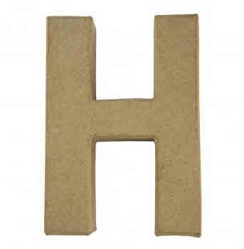 Črka iz papmacheja H, 15x10.5x3cm