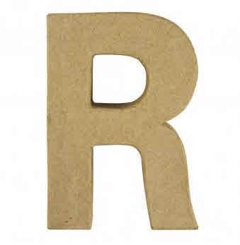 Lettera cartap. "R" FSC Recycled100%15x10,5x3cm