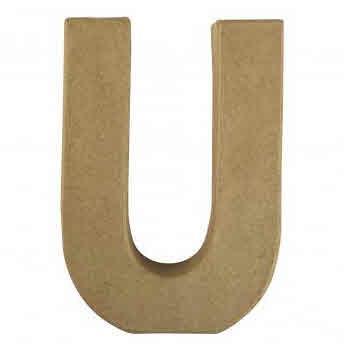 Papier-mâché Letter "U" FSC Recycled100%