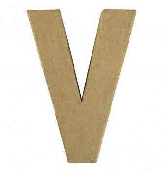 Črka iz papmacheja V, 15x10.5x3cm