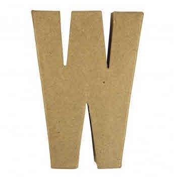 Lettera cartap. "W" FSC Recycled100%15x10,5x3cm