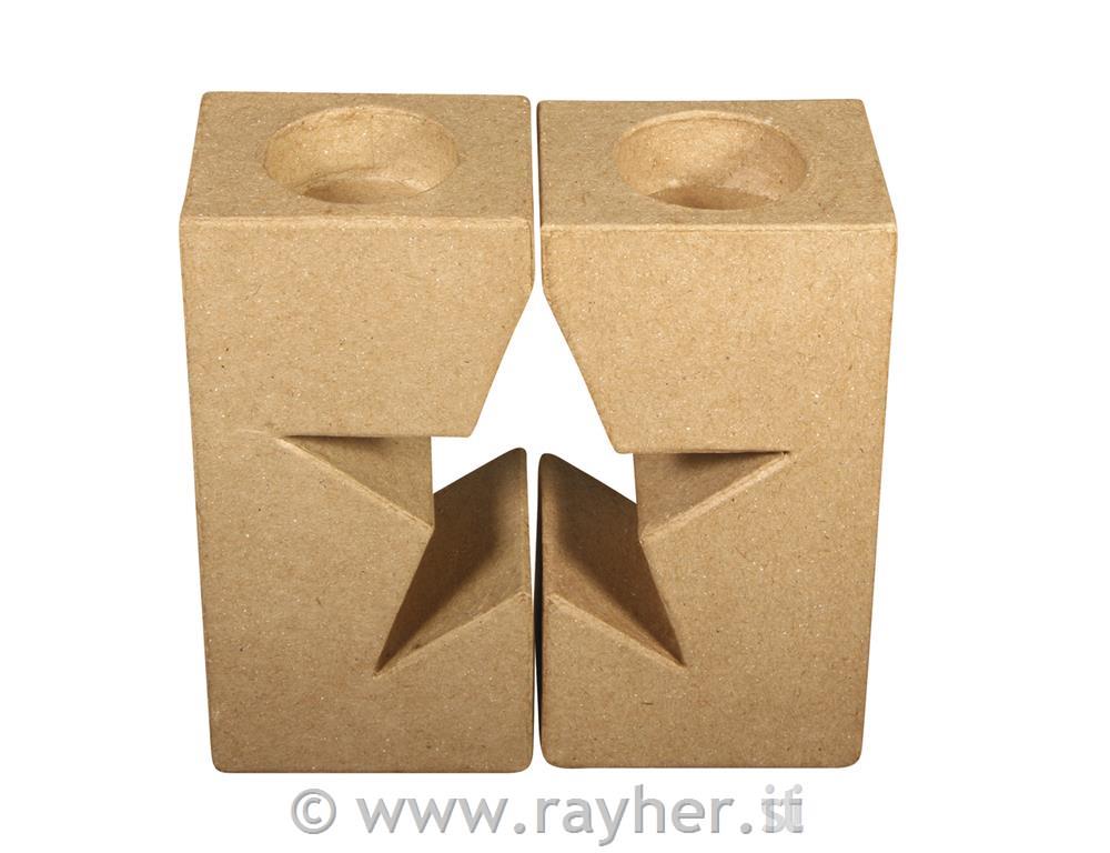 Portalumino cartap. FSC Recycled100%15x5,5x15cm, stella, set 2parti