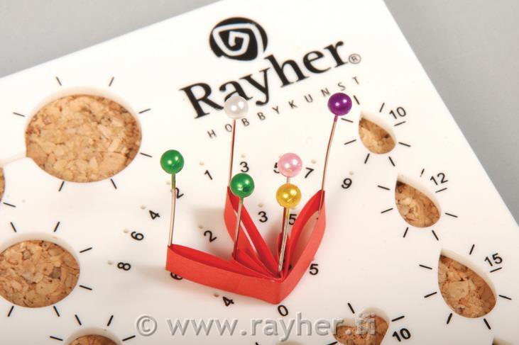 Quilling mascherina c.piastra sughero210x150x8mm, forme varie, c.spilli