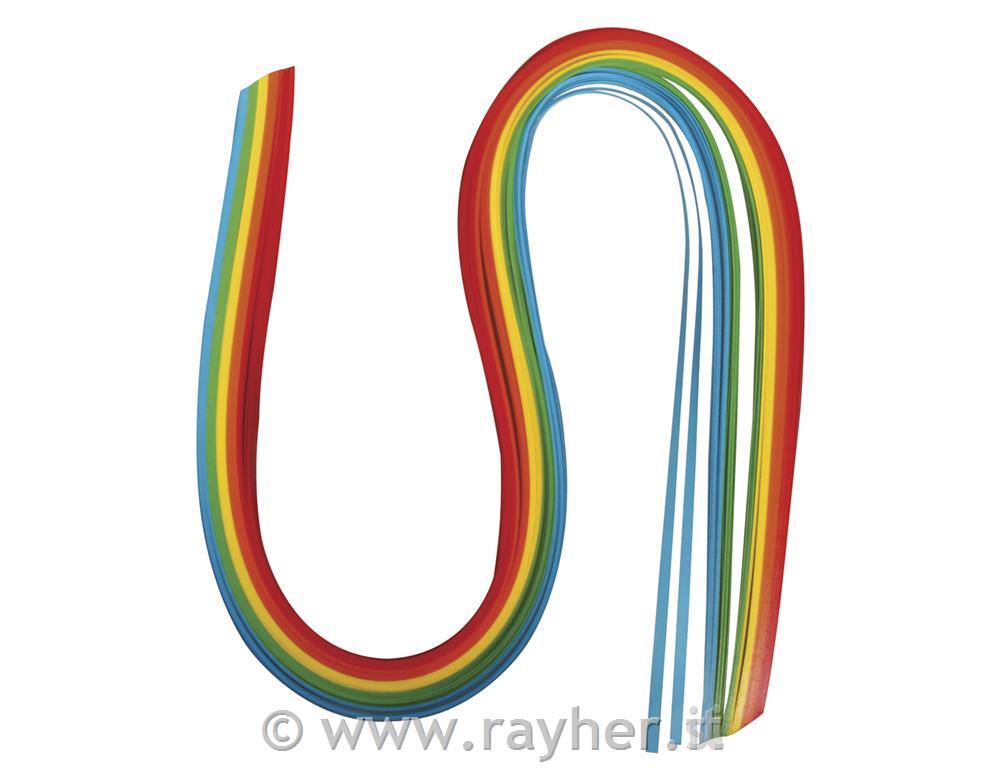 Carta per Quilling50x0,3cm, 80 g/m2,bus.blis. 100pzcolore arcobaleno