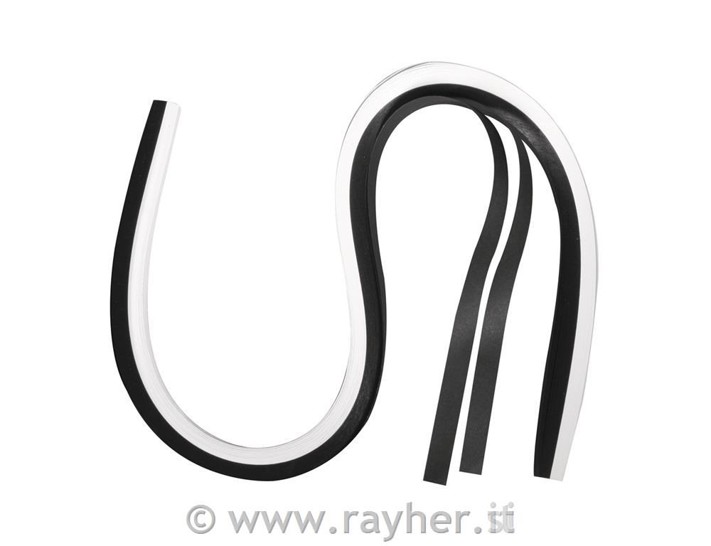 Carta per Quilling53x0,9cm, 80 g/m2, bus.blis. 100pznero/bianco