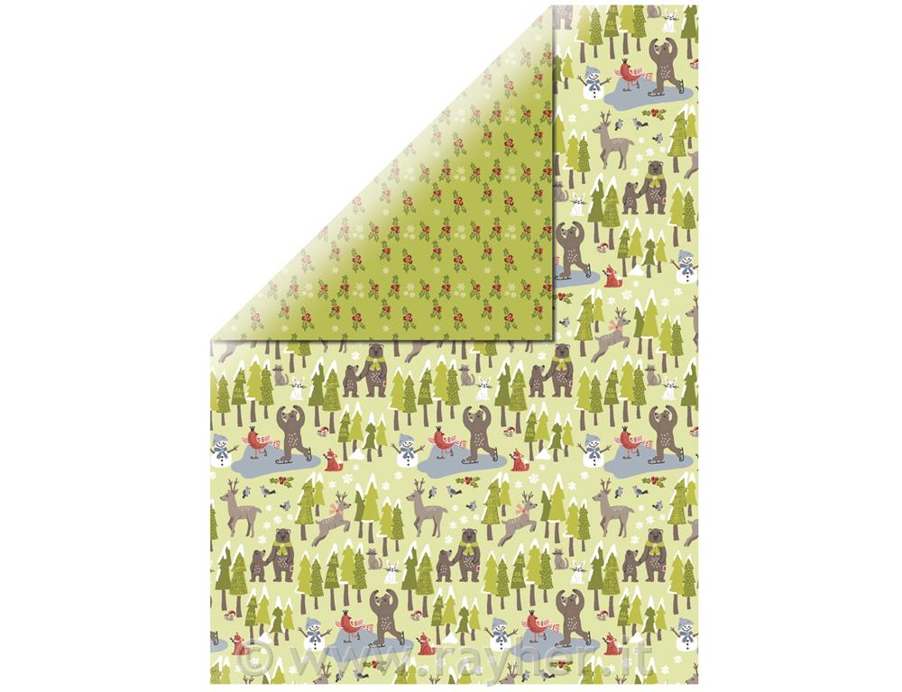 Papir z motivi, 190 g, 213x310 mm medvedki v gozdu