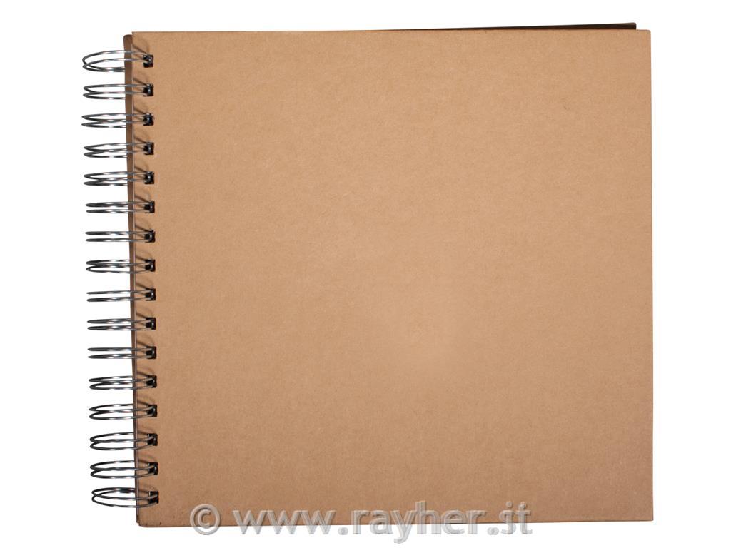 Album ad anelli, FSC Mix Credit, kraft,22,5x21,5cm, 250 g/m2, 15 fogli