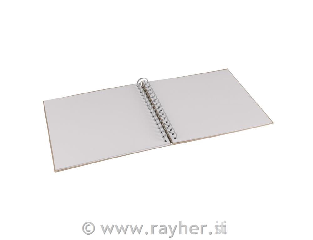 Album ad anelli, FSC Mix Credit, kraft,22,5x21,5cm, 250 g/m2, 15 fogli