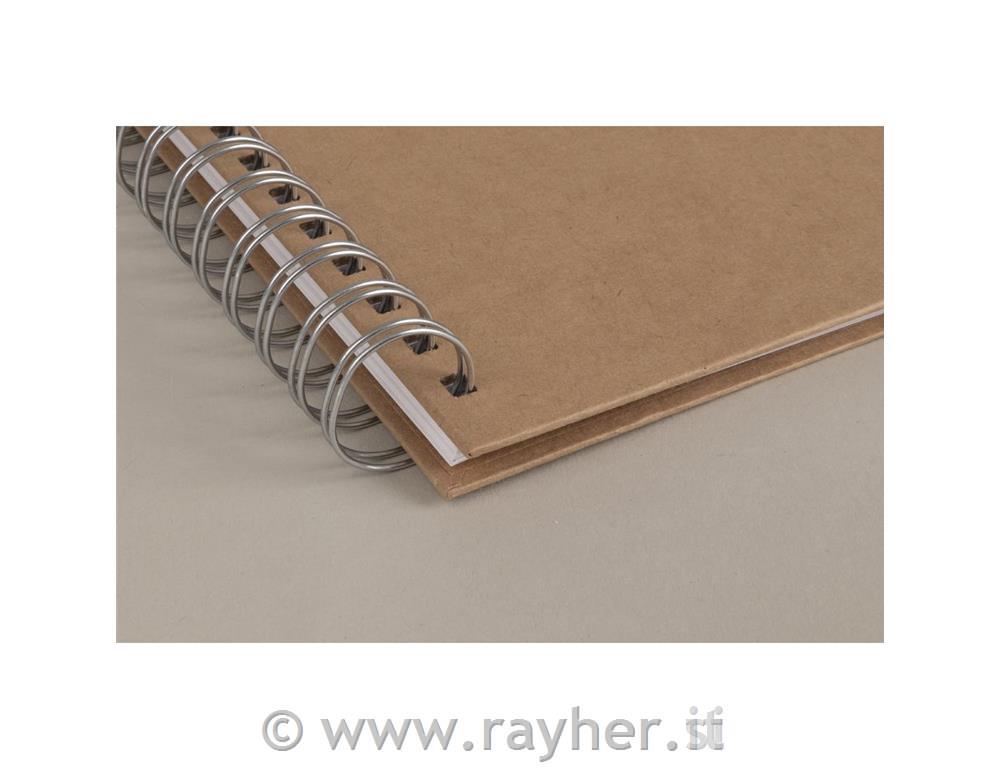 Album ad anelli, FSC Mix Credit, kraft,22,5x21,5cm, 250 g/m2, 15 fogli