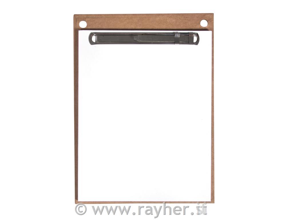 Supporto cartone c.fogli d'appunti,FSCMi, kraft, 11,5x15,5cm, 30 fogli bianchi,