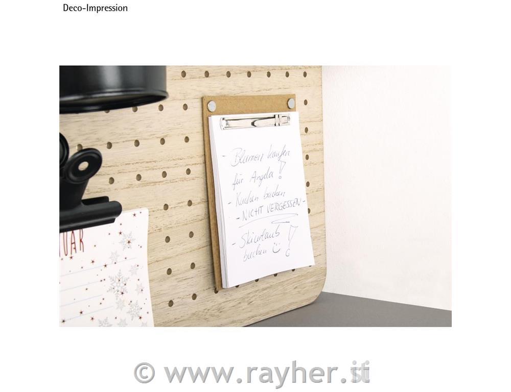 Supporto cartone c.fogli d'appunti,FSCMi, kraft, 11,5x15,5cm, 30 fogli bianchi,