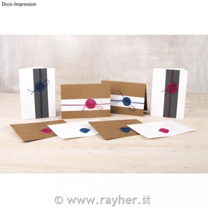 Set kuvert in vizitk B6, kraft, 15 vizitk + 15 kuvert