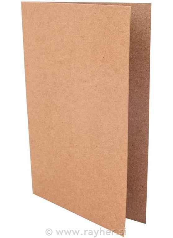 Set kuvert in vizitk B6, kraft, 15 vizitk + 15 kuvert