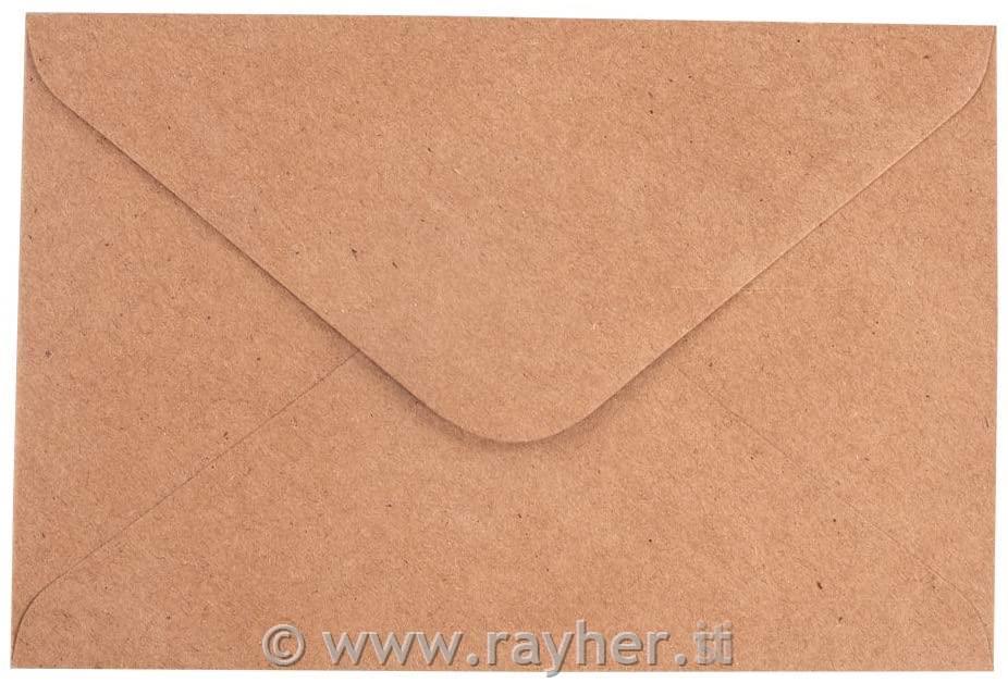 Set kuvert in vizitk B6, kraft, 15 vizitk + 15 kuvert