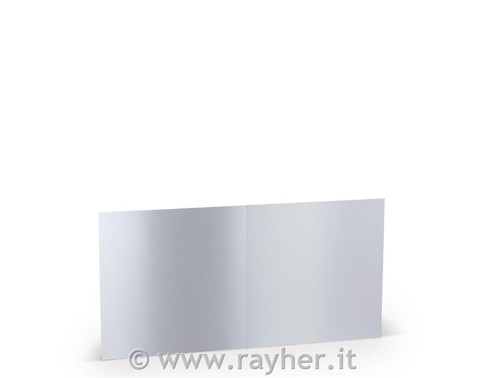 Card Square 157x157mm 250g set 5; metallic white