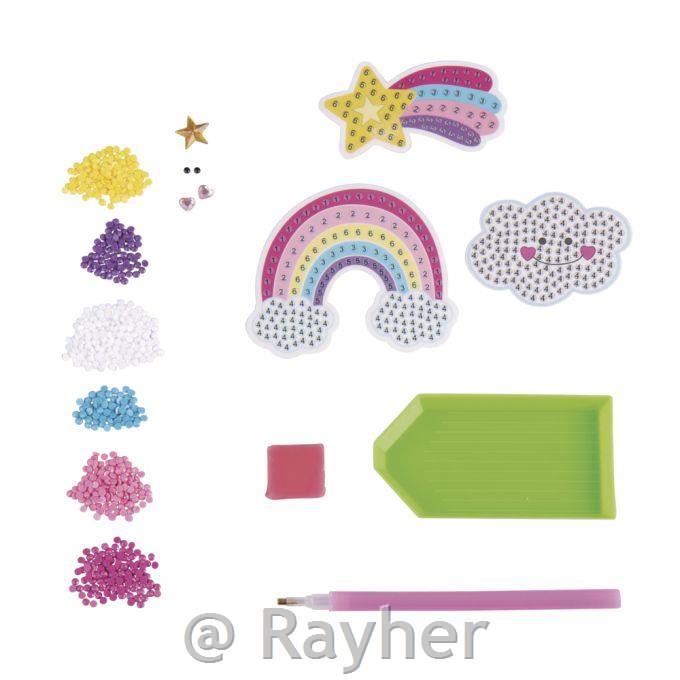 Set creativo di adesivi a mosaico di diamanti Arcobaleno