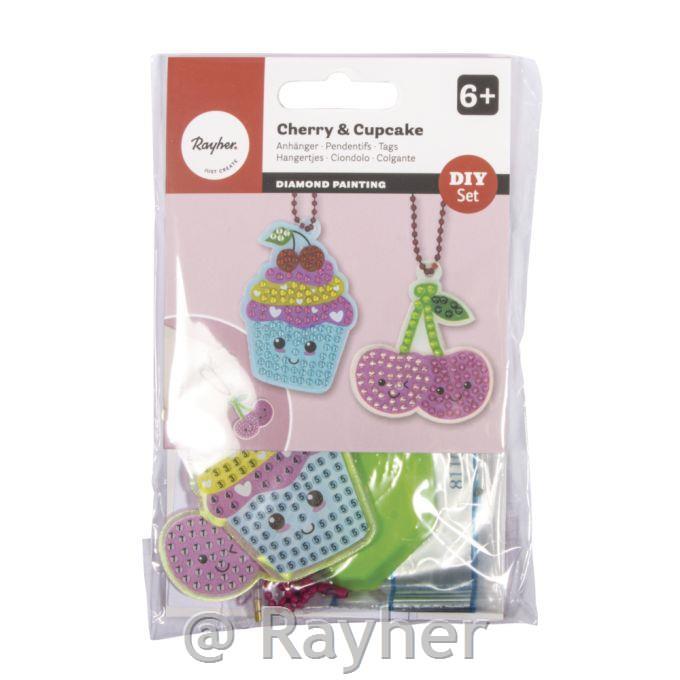 Set creativo mosaico di diamantitag Ciliegia + Cupcake