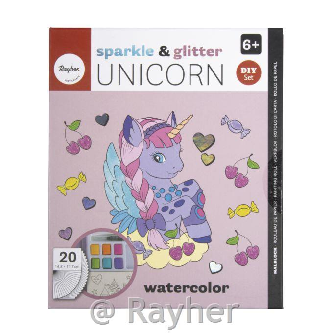 Set creativo Acquerello dipinto Unicorno