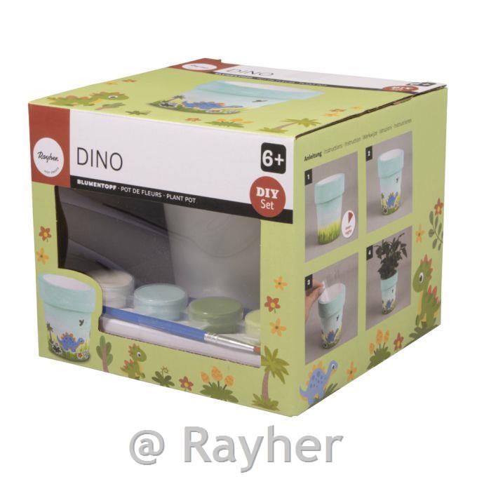 Kit creativo Vaso per piante Dino, 10,7cm