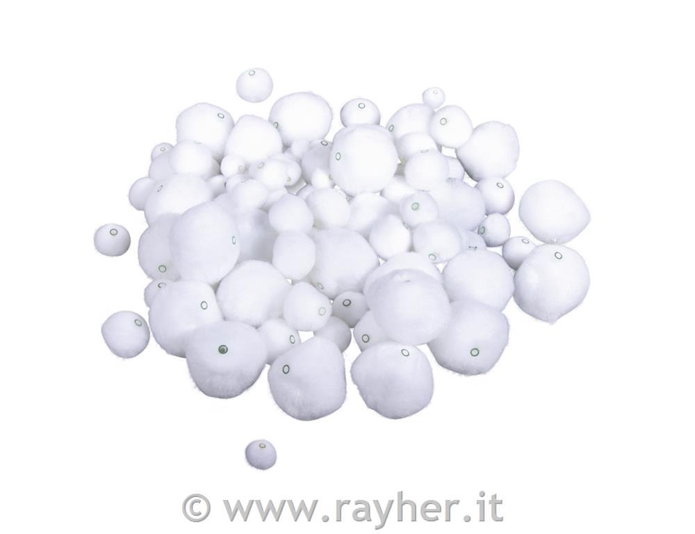 Cofki z luknjami, beli, 4 velikosti, 15+20+25+38mm, set 100