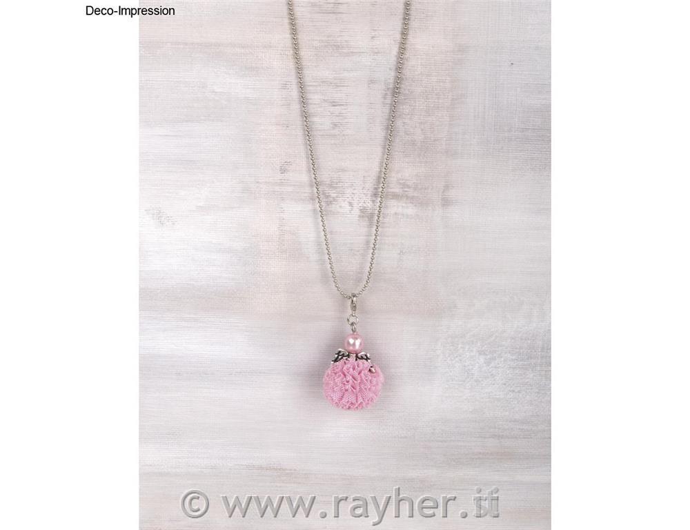 Ustvarjalni set: Pompom Angel, pink, 2.5x2.5x5cm, set 4