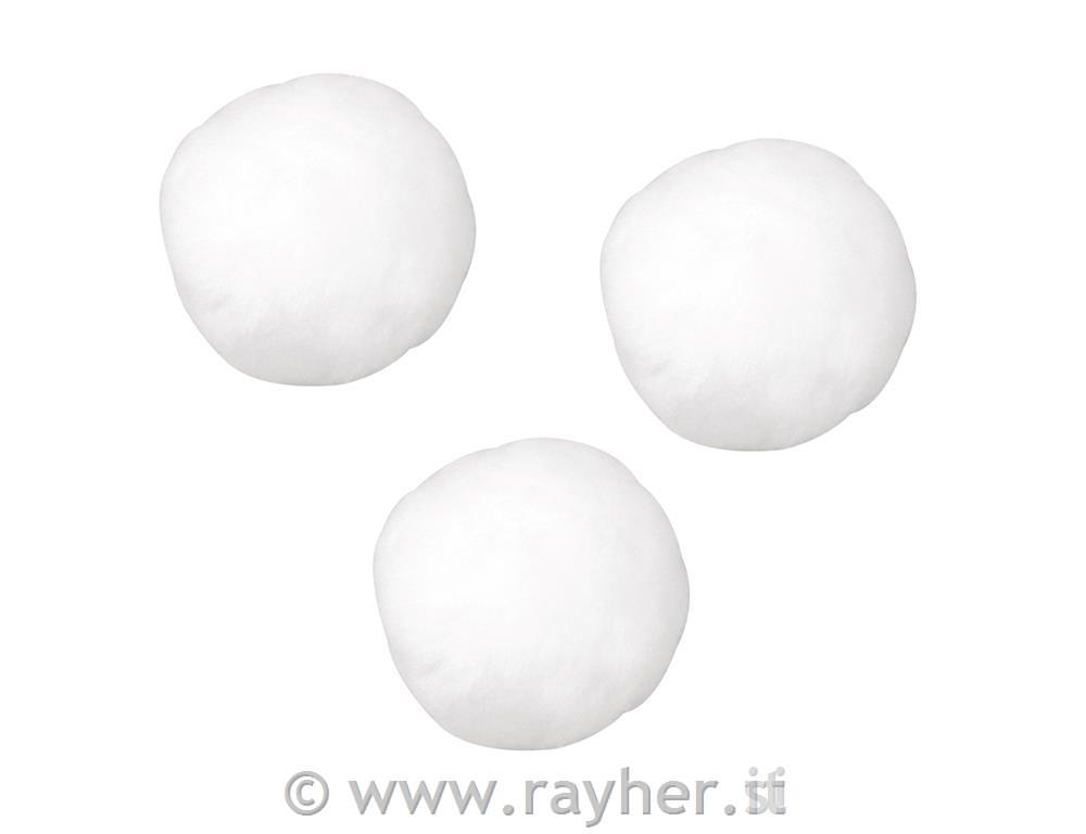 Pompons7 mm, busta 70 pzbianco
