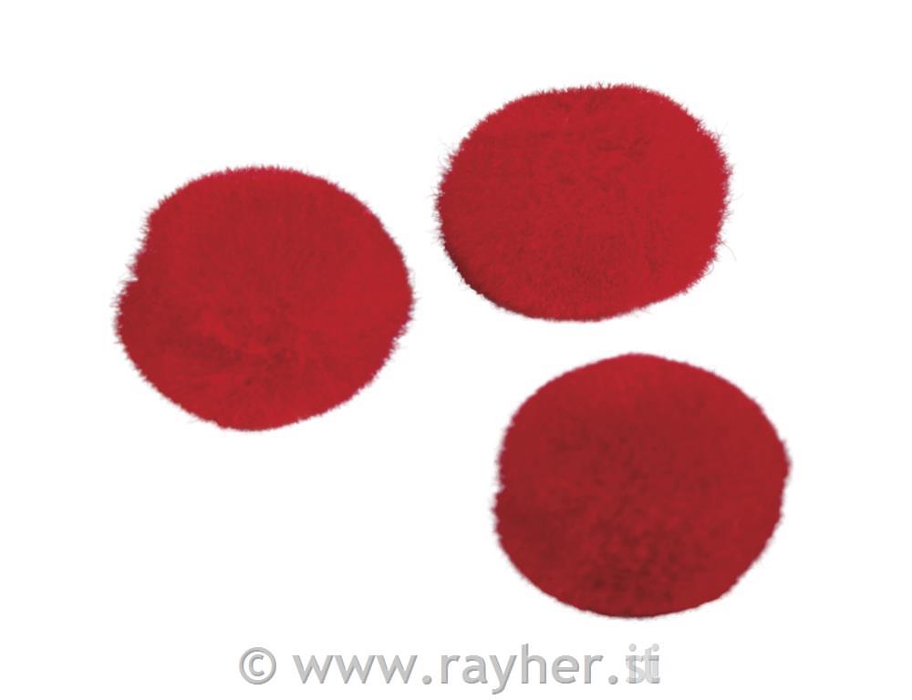 Pompons10 mm, busta 65 pzrosso