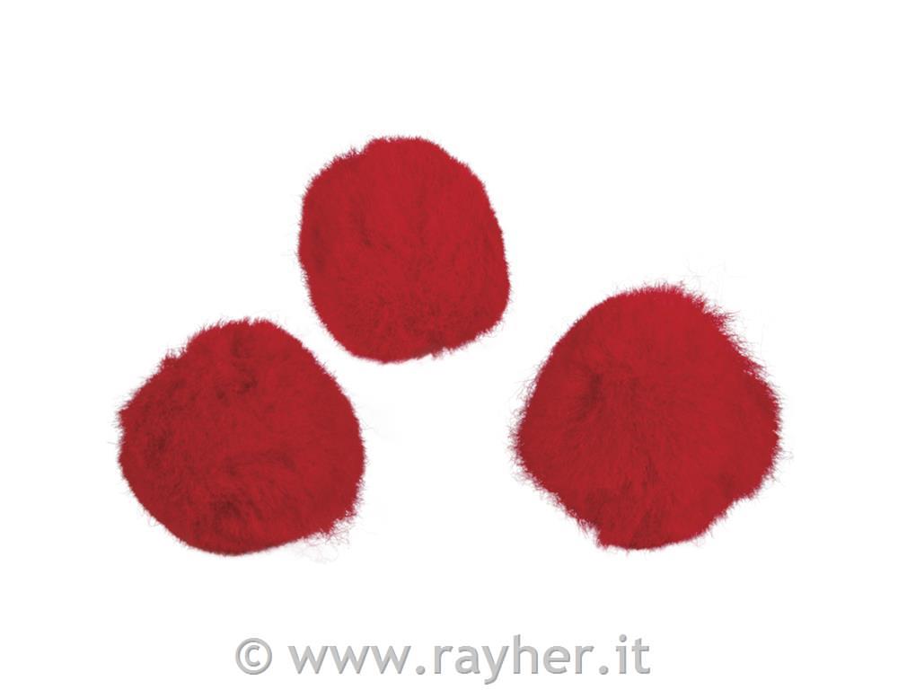 Pompons20 mm, busta 50 pzrosso