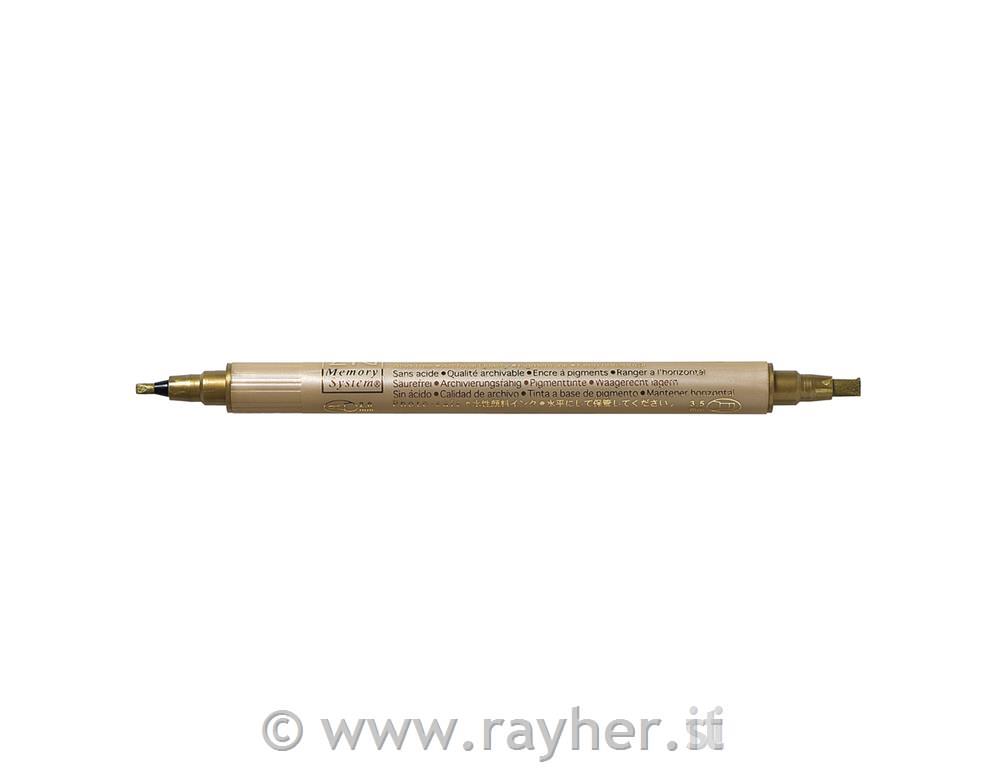 Penna-calligrafia metallica2+3,5 mm, busta 1 pzoro