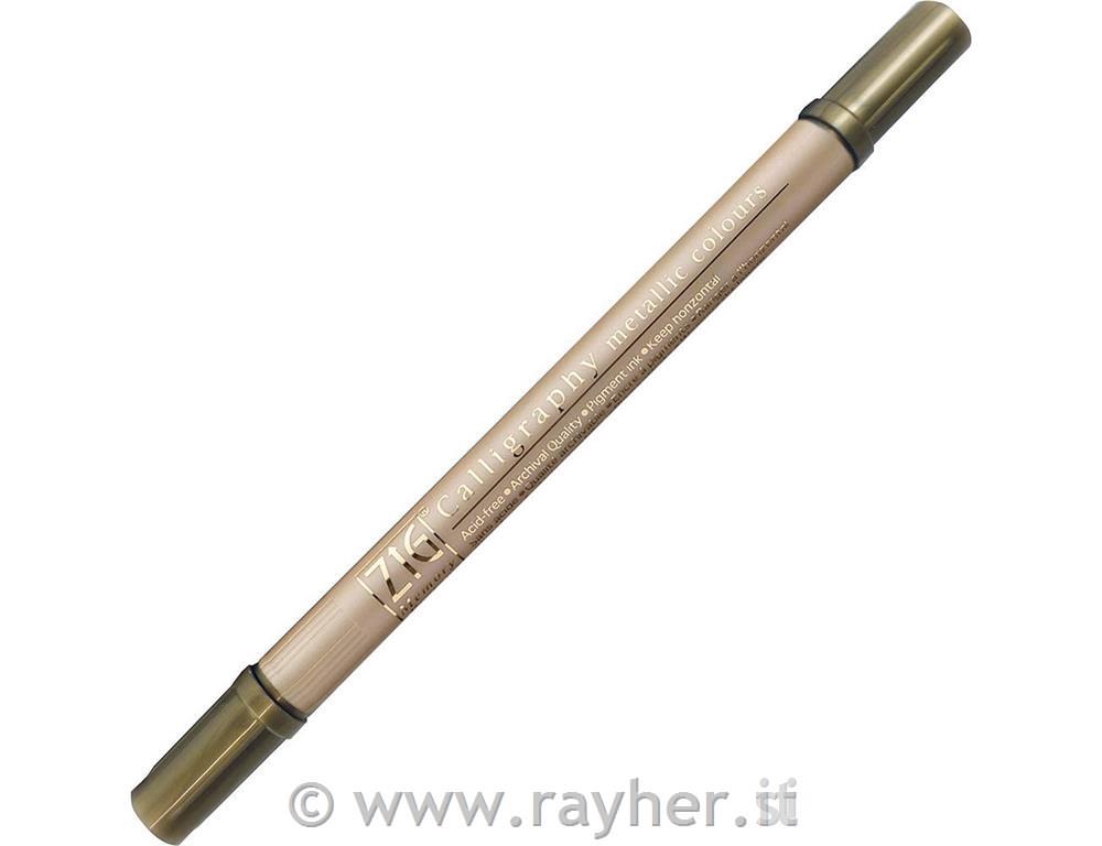Penna-calligrafia metallica2+3,5 mm, busta 1 pzoro