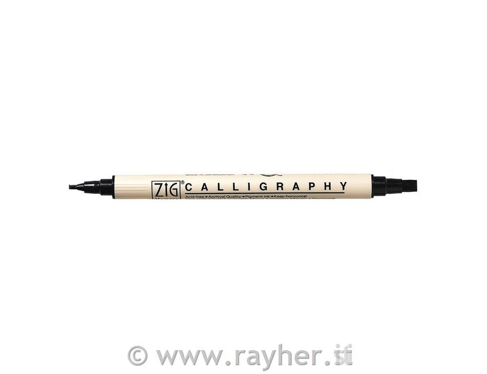 Flomaster za kaligrafijo, črn, 2+5 mm, 1 kom.