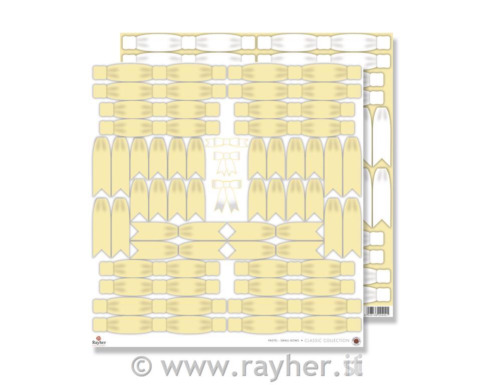 Scrapbooking papir: Pentlje, pastel, 30,5x30,5 cm, 190g/m2