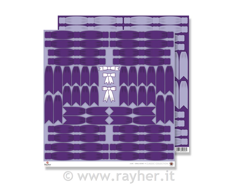 Carta scrapbook: Fiocchi, lavanda30,5x30,5 cm, 190g/m2