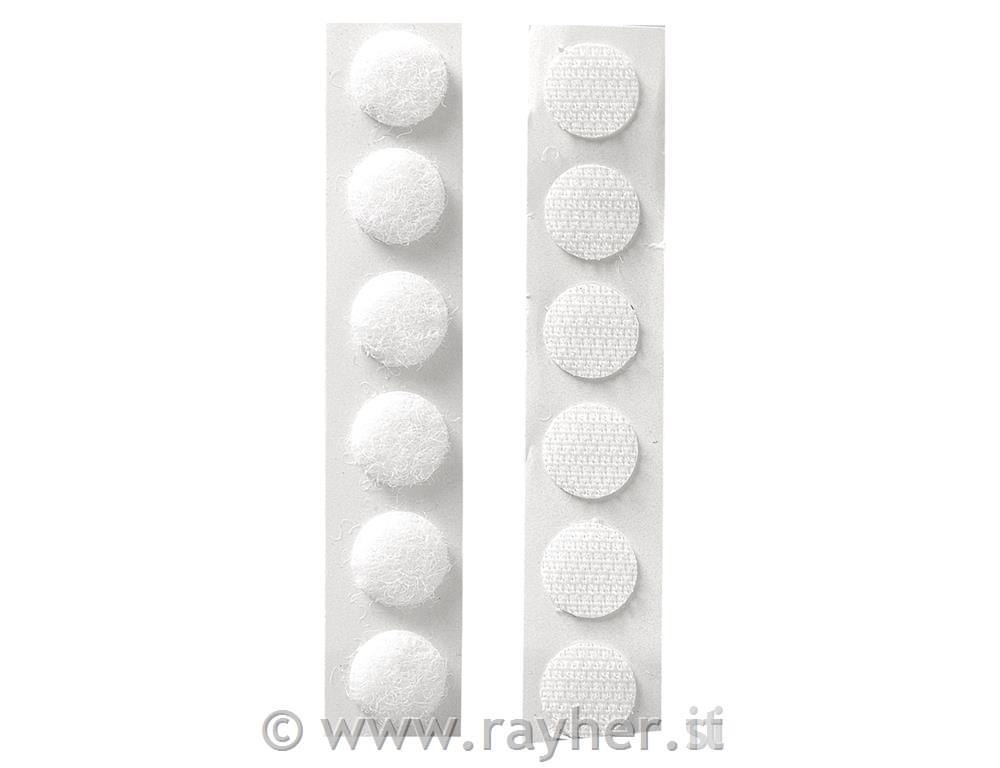 Hook and loop tape, round, 12 mm, tab-ba