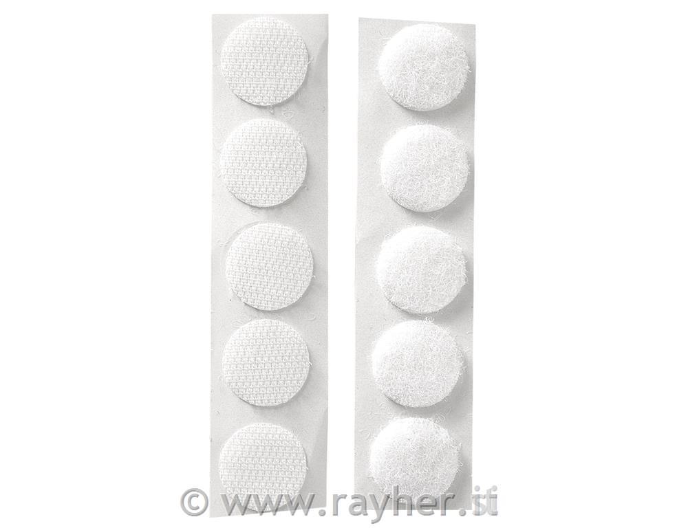 Hook and loop tape, round, 19 mm, tab-ba