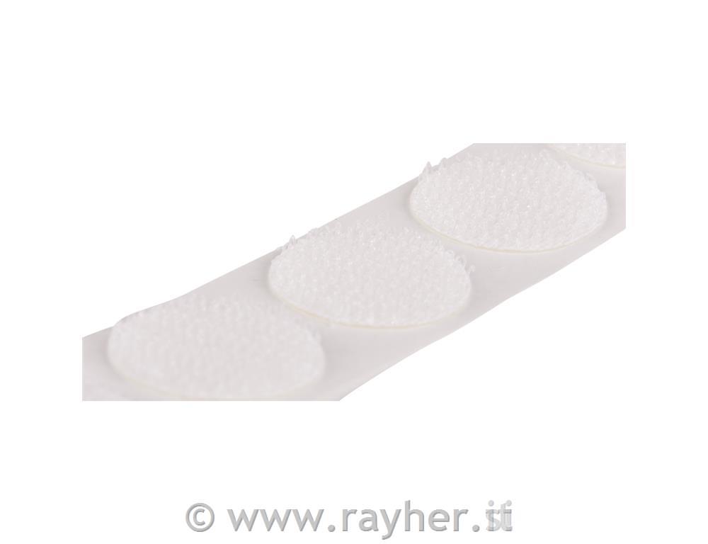 Hook and loop tape, round, 19 mm, tab-ba