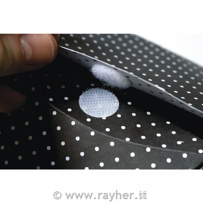 Hook and loop tape, round, 19 mm, tab-ba