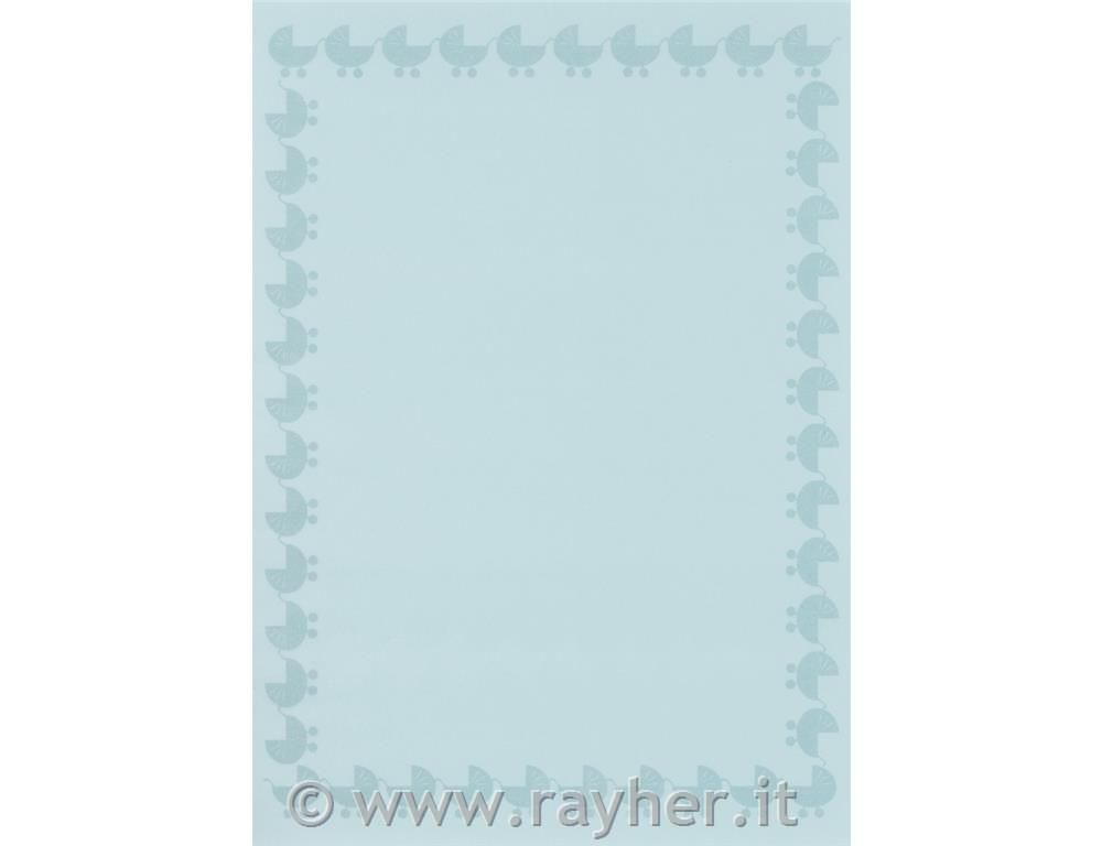 Carta trasparente:carrozzina210x297 mm, c.stampa tono su tono, 102gblu baby