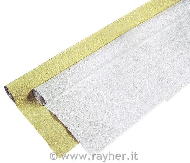 Krep papir alu, roll 50x250 cm, srebrn