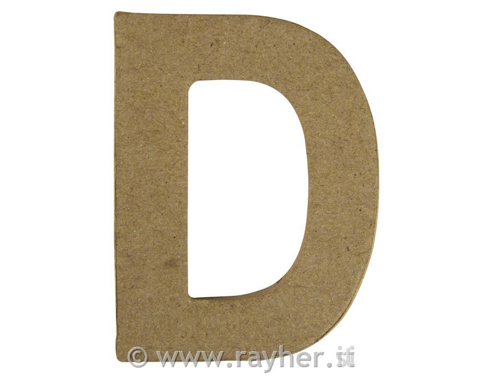 Papier-mâché letters, D, 10 cm height, 1