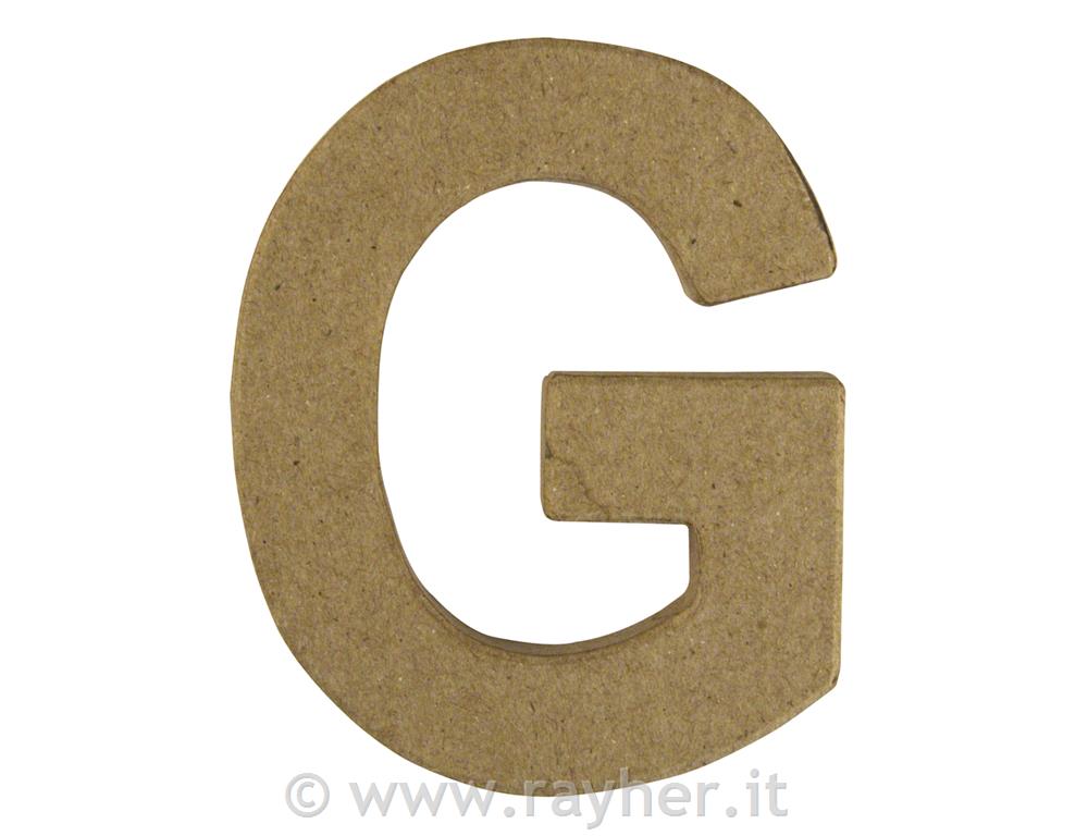 Črka iz papirne mase, G, višina 10 cm debelina 1 cm