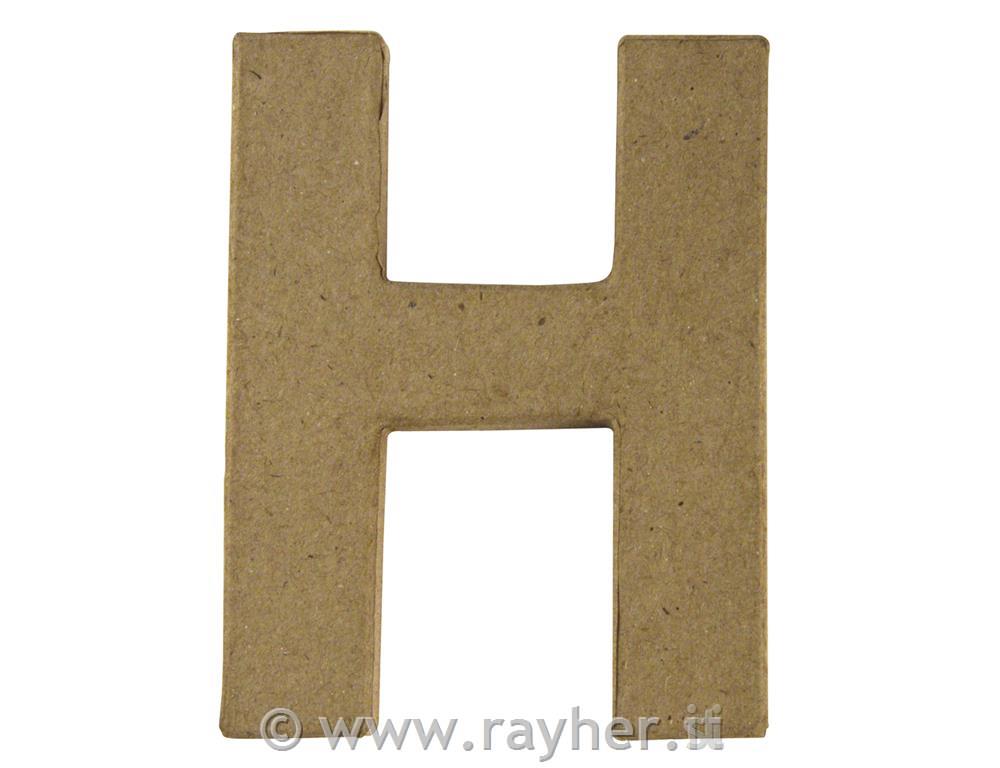 Lettera di cartapesta10 cm alt., 1 cm spessoreH