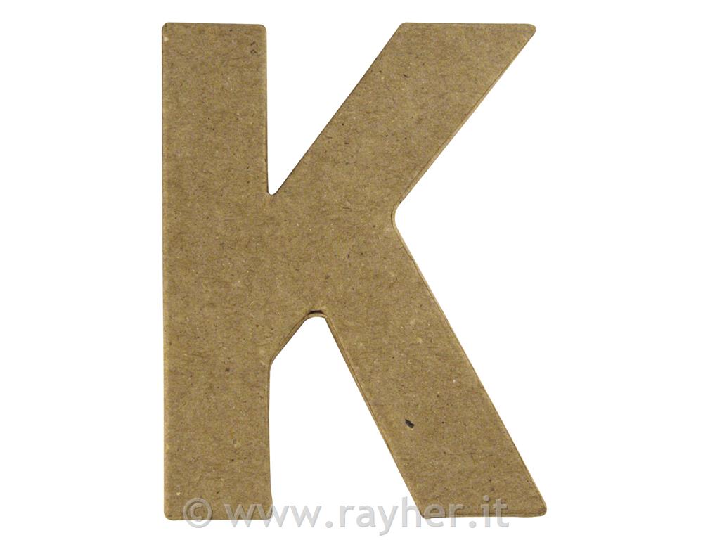 Papier-mâché letters, K, 10 cm height, 1