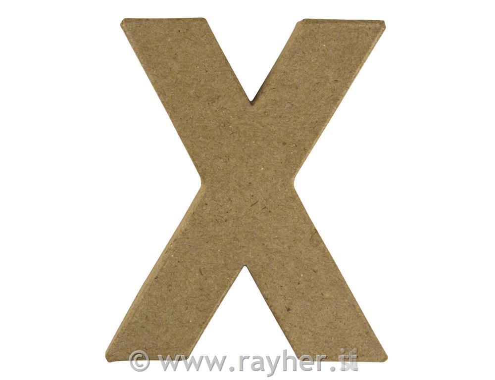 Črka iz papirne mase, X, višina 10 cm debelina 1 cm