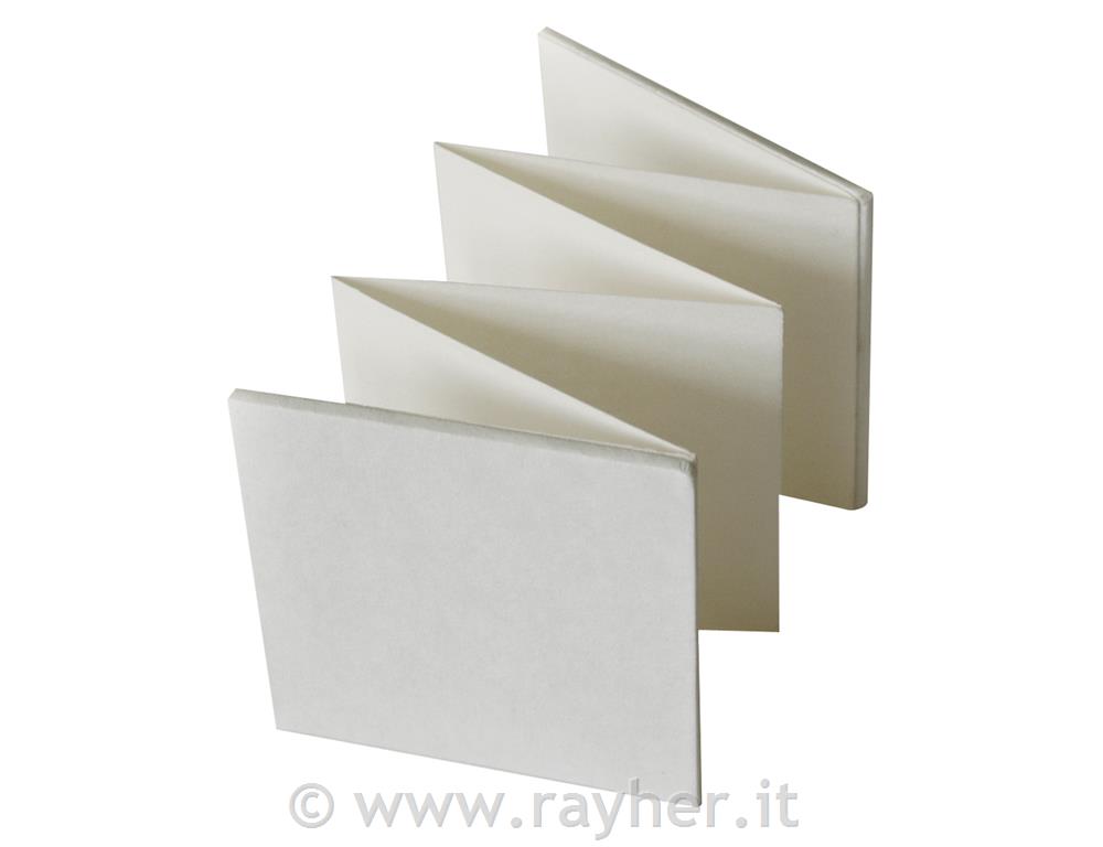 Album di cartoline a fisarmonica13,5x13,5 cm, busta 1 pzbianco
